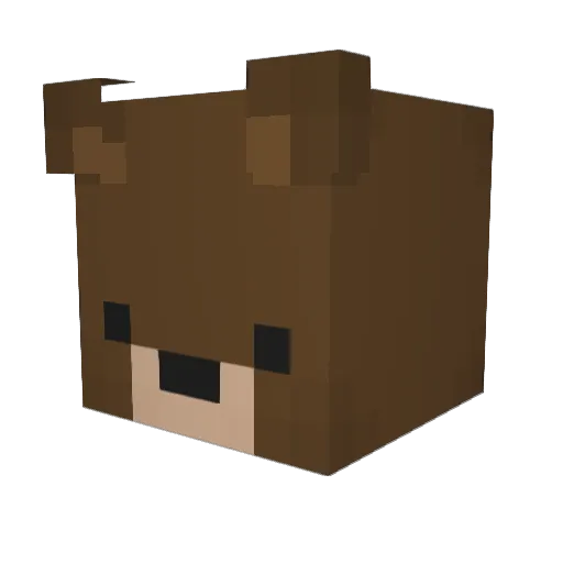 CartoonsPlural09 Minecraft avatar head, 3D render