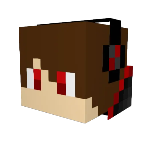 Cartoximus Minecraft avatar head, 3D render