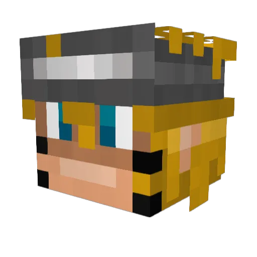 Carudoss Minecraft avatar head, 3D render