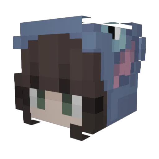Caruh14 Minecraft avatar head, 3D render