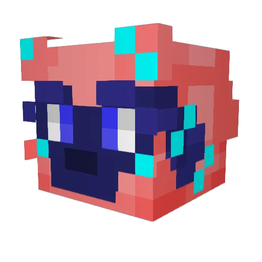 Caruilon Minecraft avatar head, 3D render