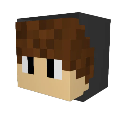 CarvItUp Minecraft avatar head, 3D render