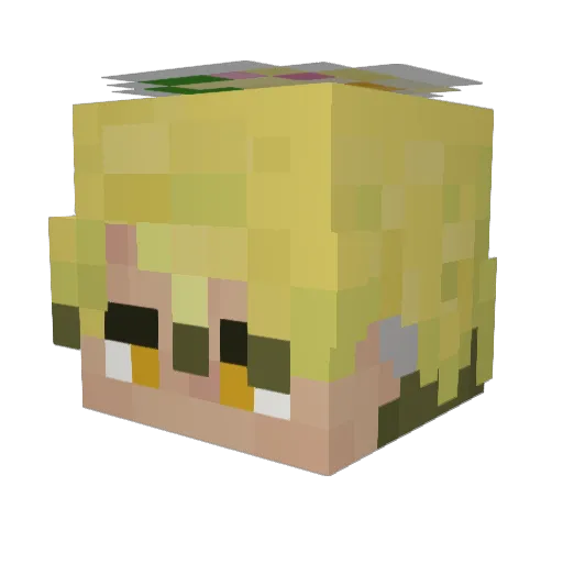 Carval_YT Minecraft avatar head, 3D render