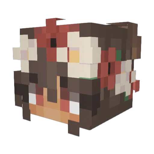 CarvalheiroSdT Minecraft avatar head, 3D render
