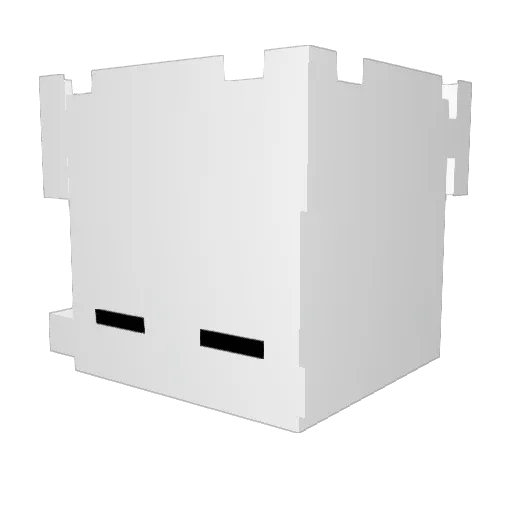 Carvao Minecraft avatar head, 3D render