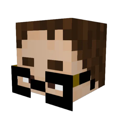CarvemUp Minecraft avatar head, 3D render