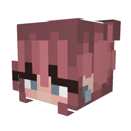 Carvercraft Minecraft avatar head, 3D render