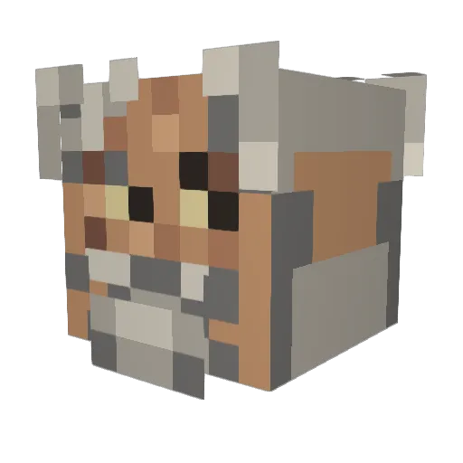 Carwashman Minecraft avatar head, 3D render