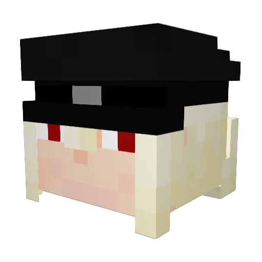 Carwreck7 Minecraft avatar head, 3D render