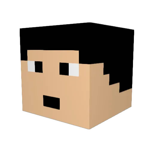 Cary2 Minecraft avatar head, 3D render