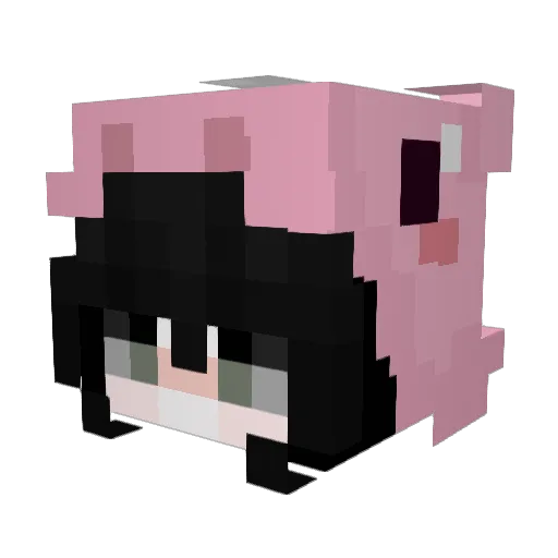 Carysasaurus Minecraft avatar head, 3D render