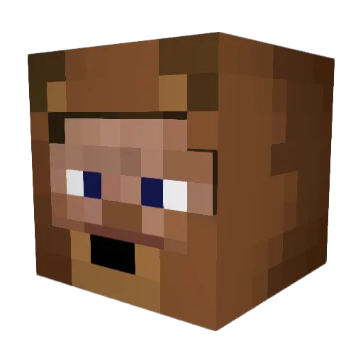 Carystus Minecraft avatar head, 3D render