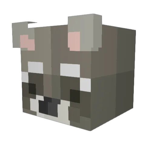 Caryta Minecraft avatar head, 3D render