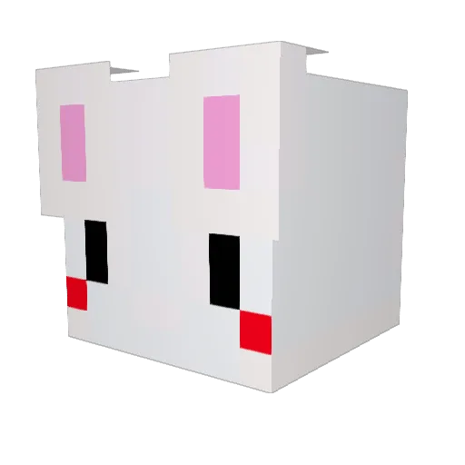 Carzzy Minecraft avatar head, 3D render