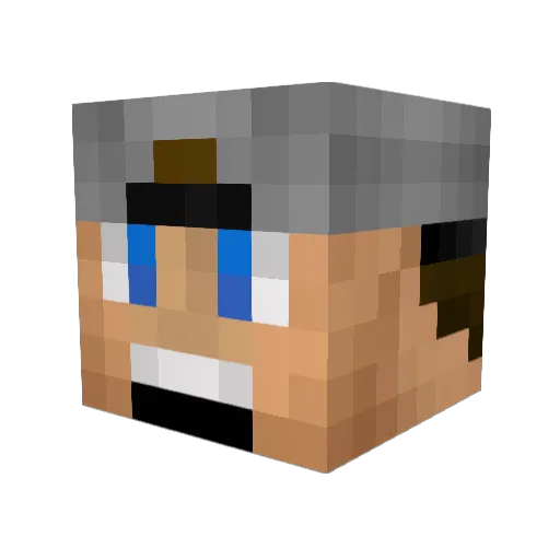 Cas001 Minecraft avatar head, 3D render