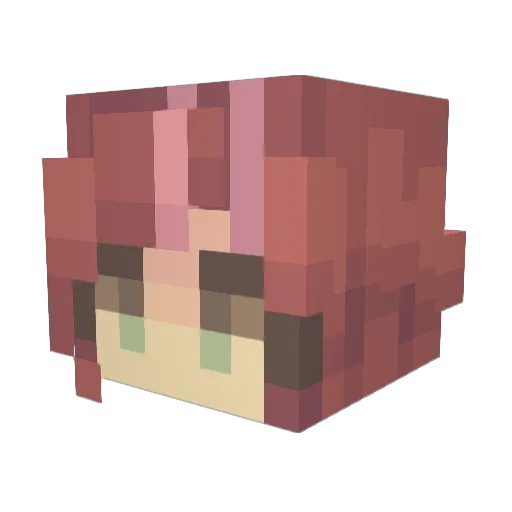 CasX15 Minecraft avatar head, 3D render
