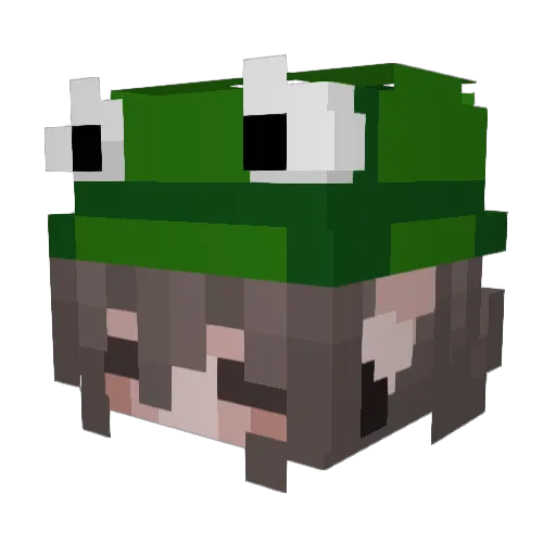 Cas_TheGremlin Minecraft avatar head, 3D render