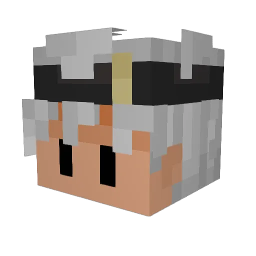 Casares54 Minecraft avatar head, 3D render