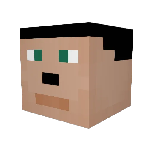 Casavea Minecraft avatar head, 3D render