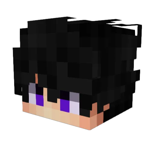 Caschanser Minecraft avatar head, 3D render
