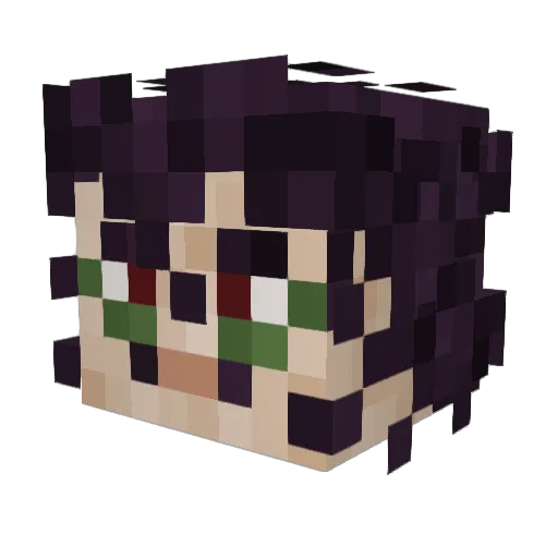 CascoT Minecraft avatar head, 3D render