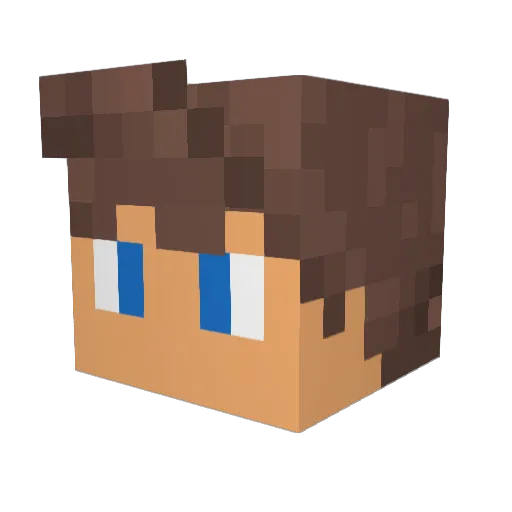 Casdv Minecraft avatar head, 3D render