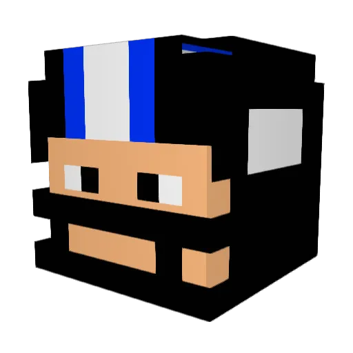 CaseAC Minecraft avatar head, 3D render