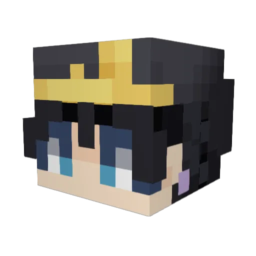 CaseDBuck Minecraft avatar head, 3D render