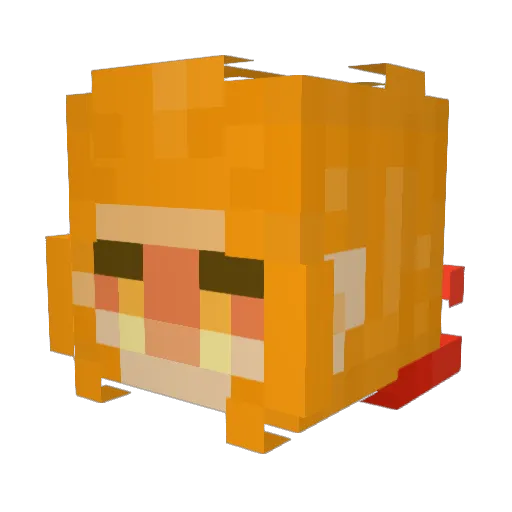 CaseMoni Minecraft avatar head, 3D render