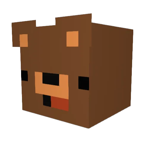 CaseNPoint Minecraft avatar head, 3D render
