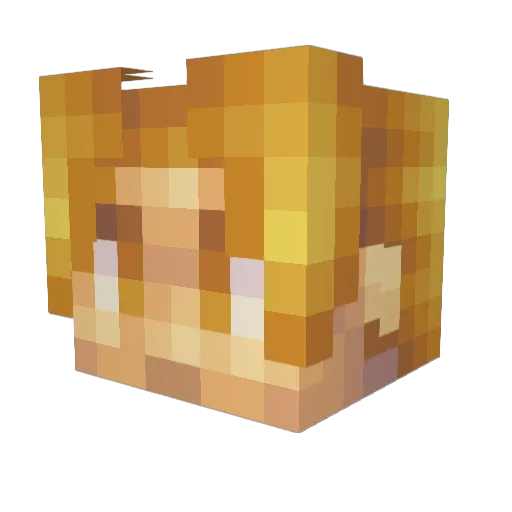Caseclash Minecraft avatar head, 3D render