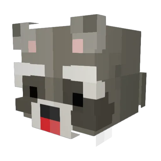 Caseicool Minecraft avatar head, 3D render