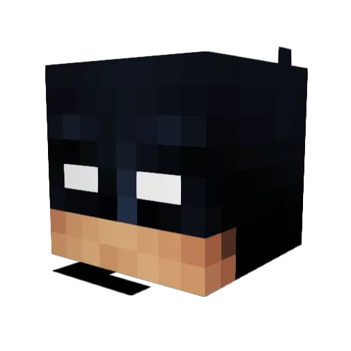 Casenu Minecraft avatar head, 3D render