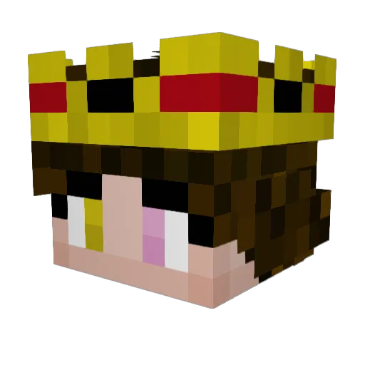 CaseyCosmic Minecraft avatar head, 3D render