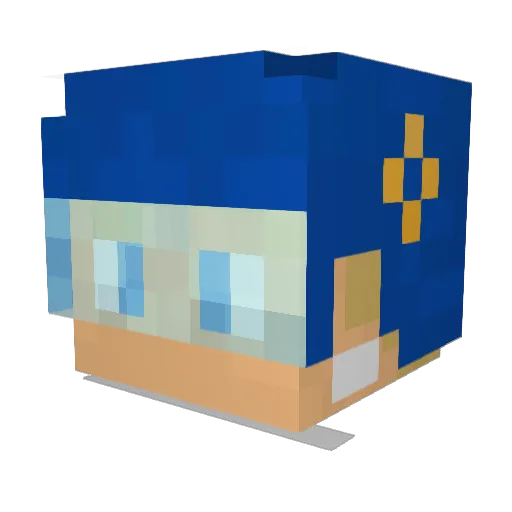 CaseyMittelstadt Minecraft avatar head, 3D render