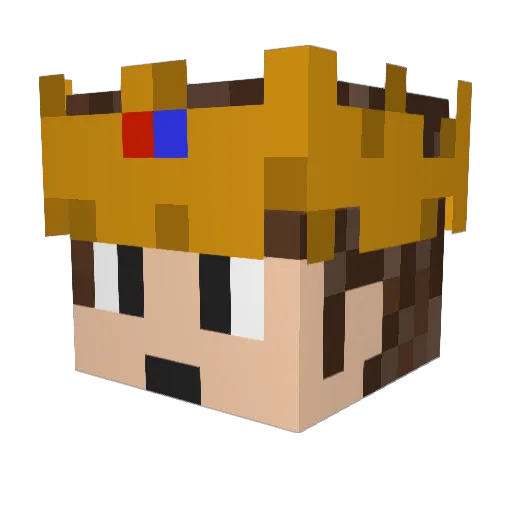 CaseyXD Minecraft avatar head, 3D render
