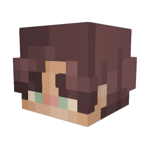 Casher1no Minecraft avatar head, 3D render
