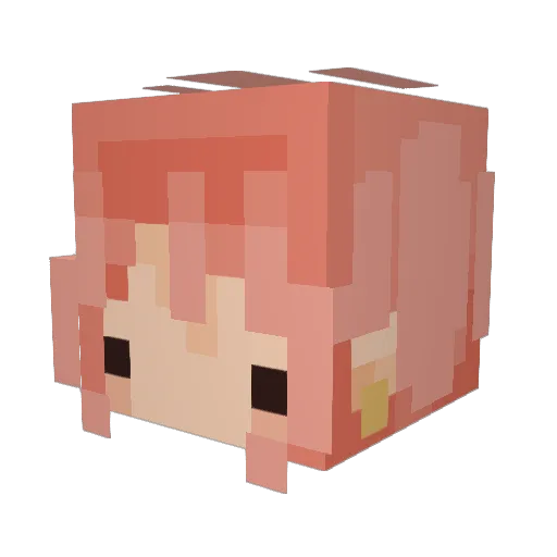 CashewCluster Minecraft avatar head, 3D render