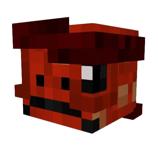 CashewGecko Minecraft avatar head, 3D render