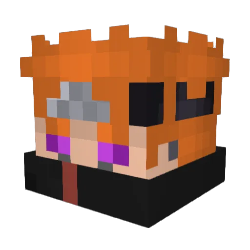 Cashington Minecraft avatar head, 3D render
