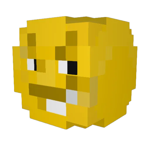 Cashius_To Minecraft avatar head, 3D render