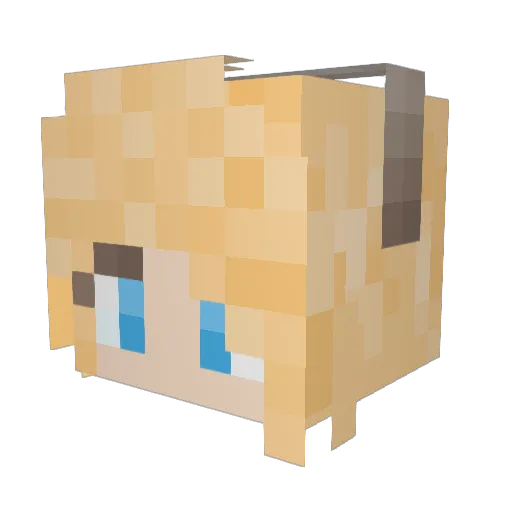 Cashley104 Minecraft avatar head, 3D render