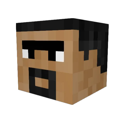 CashlnHand Minecraft avatar head, 3D render