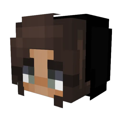 Cashoos Minecraft avatar head, 3D render