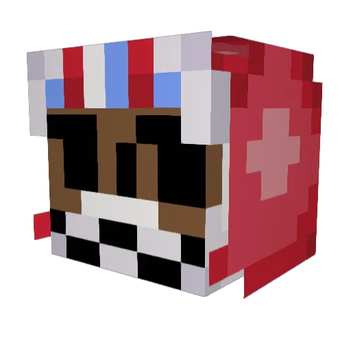 Cashton1127 Minecraft avatar head, 3D render