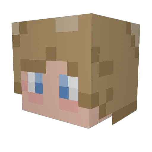 CashyV Minecraft avatar head, 3D render