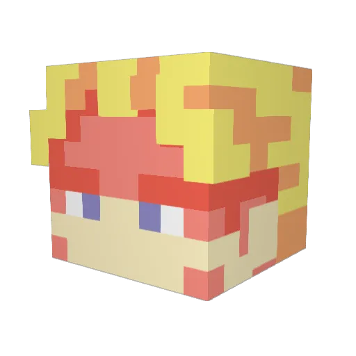 Casinoves Minecraft avatar head, 3D render
