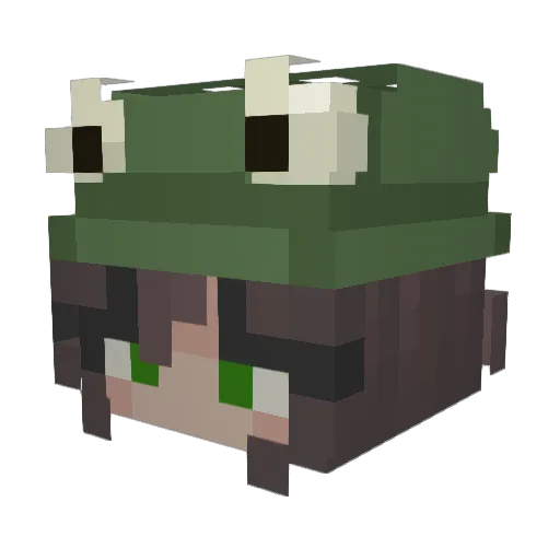 Casiopei Minecraft avatar head, 3D render
