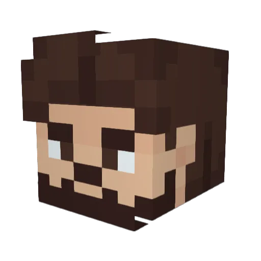 Casiusvan Minecraft avatar head, 3D render
