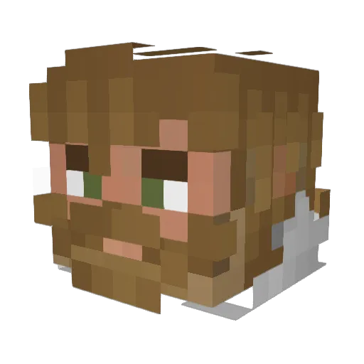Cask_ Minecraft avatar head, 3D render